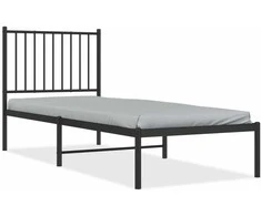 Lova Metalinis lovos rėmas su galvūgaliu, juodos spalvos, 75x190cm