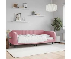 Lova Sofa, rožinės spalvos, 90x200cm, aksomas