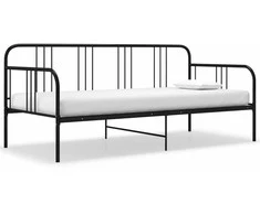Sofos-lovos rėmas, juodos spalvos, 90x200cm, metalas