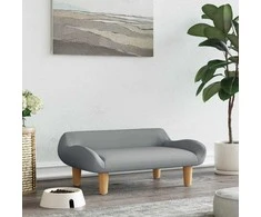 Lova šunims, šviesiai pilkos spalvos, 70x40x24cm, audinys