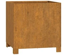 Loveliai su kojelėm, 2vnt., rūdžių, 42x40x43cm, Corten plienas