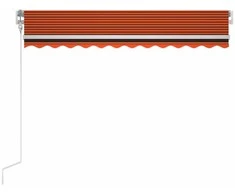 Markizė su LED/vėjo jutikliu, oranžinė/ruda, 350x250cm