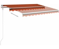 Markizė su LED/vėjo jutikliu, oranžinė/ruda, 350x250cm