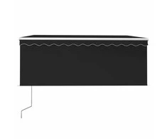 Markizė su uždanga/LED/vėjo jutikliu, antracito, 3x2,5m