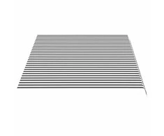 Pakaitinis audinys markizei, antracito ir baltos spalvos, 4,5x3 m