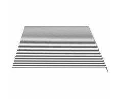 Pakaitinis audinys markizei, antracito ir baltos spalvos, 5x3 m