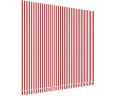 Pakaitinis audinys markizei, raudonas/baltas, 4x3,5m, dryžuotas