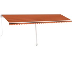 Pastatoma ištraukiama markizė, oranžinė/ruda, 600x350cm
