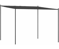 Pavėsinė, antracito spalvos, 3x3m, audinys ir plienas, 180g/m²