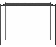 Pavėsinė, antracito spalvos, 3x3m, audinys ir plienas, 180g/m²
