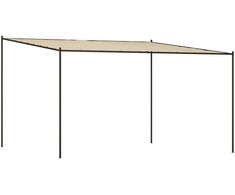 Pavėsinė, smėlio spalvos, 4x4m, audinys ir plienas, 180g/m²
