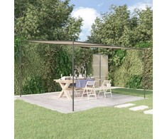 Pavėsinė, smėlio spalvos, 4x4m, audinys ir plienas, 180g/m²