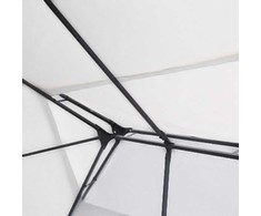 Pavėsinė su lemputėmis LED, balta, 3x4m