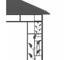 Pavėsinė su tinkleliu nuo uodų, antracito, 3x3x2,73m, 180g/m²