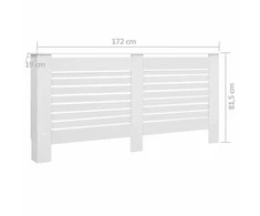 Radiatoriaus uždangalas, baltos sp., 172x19x81,5cm, MDF