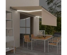 Rankiniu būdu ištraukiama markizė, kreminė, 5x3m
