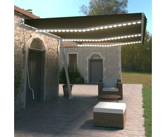 Rankiniu būdu ištraukiama markizė su LED, antracito, 600x350cm