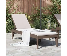Saulės gultas, rudos spalvos, 186x60x29cm, PP