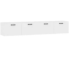 Sieninės spintelės, 2vnt., baltos, 100x36,5x35cm, mediena