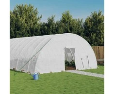 Šiltnamis su plieno rėmu, baltos spalvos, 10x6x2,85m, 60m²