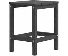 Sodo Adirondack kėdė su staliuku, antracito spalvos, HDPE