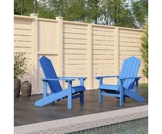 Sodo Adirondack kėdės, 2vnt., mėlynos spalvos, HDPE