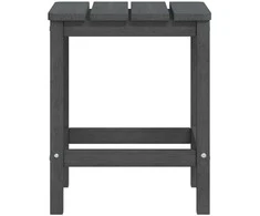 Sodo Adirondack kėdės su pakojomis ir staliuku, antracito, HDPE
