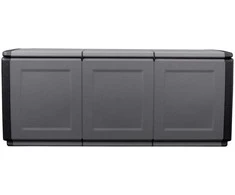 Sodo daiktadėžė, tamsiai pilka ir juoda, 138x53x57cm, 330l