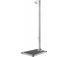 Sodo dušas su pilku pagrindu, 220cm, nerūdijantis plienas