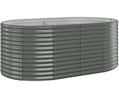 Aukštas sodo lovelis, pilkas, 175x100x68cm, plienas