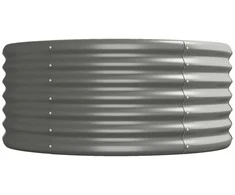 Aukštas sodo lovelis, pilkas, 224x80x36cm, plienas