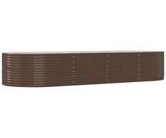 Aukštas sodo lovelis, rudas, 367x140x68cm, plienas