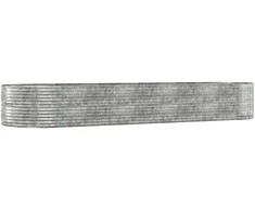 Aukštas sodo lovelis, sidabrinis, 447x140x68cm, plienas