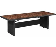 Sodo stalas, 240x90x74cm, poliratanas ir akacijos med. masyvas