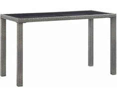 Sodo stalas, antracito spalvos, 123x60x74cm, poliratanas