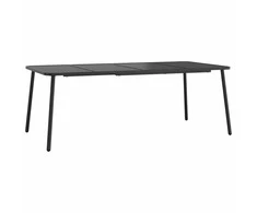 Sodo stalas, antracito spalvos, 200x100x71cm, plienas