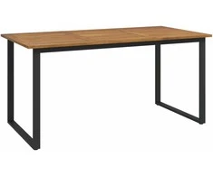 Sodo stalas su U formos kojomis, 160x80x75cm, akacijos masyvas