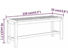 Sodo suoliukas, 110x35x45cm, akacijos medienos masyvas