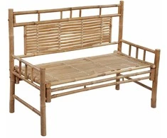 Sodo suoliukas su pagalvėle, 120cm, bambukas (41504+314080)