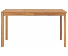 Sodo valgomojo stalas, 140x80x77cm, tikmedžio medienos masyvas
