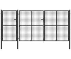 Sodo vartai, antracito spalvos, 400x150cm, plienas