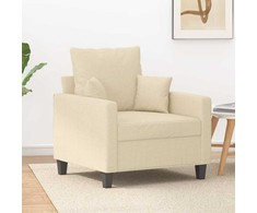 Sofa Krėslas, kreminės spalvos, 60cm, audinys