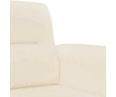 Sofa Sofos komplektas su pagalvėmis, 3 dalių, smėlio, audinys