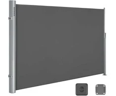 Songmics 180 x 300 cm šoninė markizė 180 x 300 cm dūmų pilkos spalvos