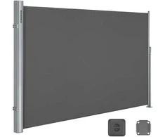 Songmics 180 x 350 cm šoninė markizė antracito spalvos