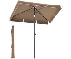Songmics 200 x 125 cm sulankstomas ir reguliuojamo aukščio skėtis
