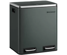 Songmics 30 litrų metalinė šiukšlių dėžė