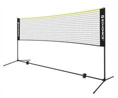 Songmics 4 m badmintono tinklas juodai geltonos spalvos