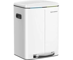 Songmics 40 litrų talpos šiukšliadėžė (2 x 20 l) Balta