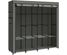 Songmics Audinys drabužių spinta 45 x 170 x 167 cm šalavijo žalia